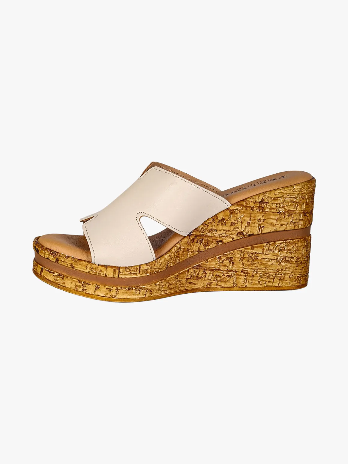 Feeling Ciabatte donna con zeppa e plateau - beige