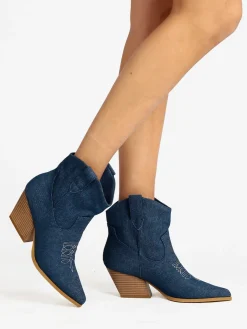 Fiori & Spine Stivaletti texani con tacco da donna