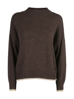 Firenze Maglione donna con dettagli lurex - moro