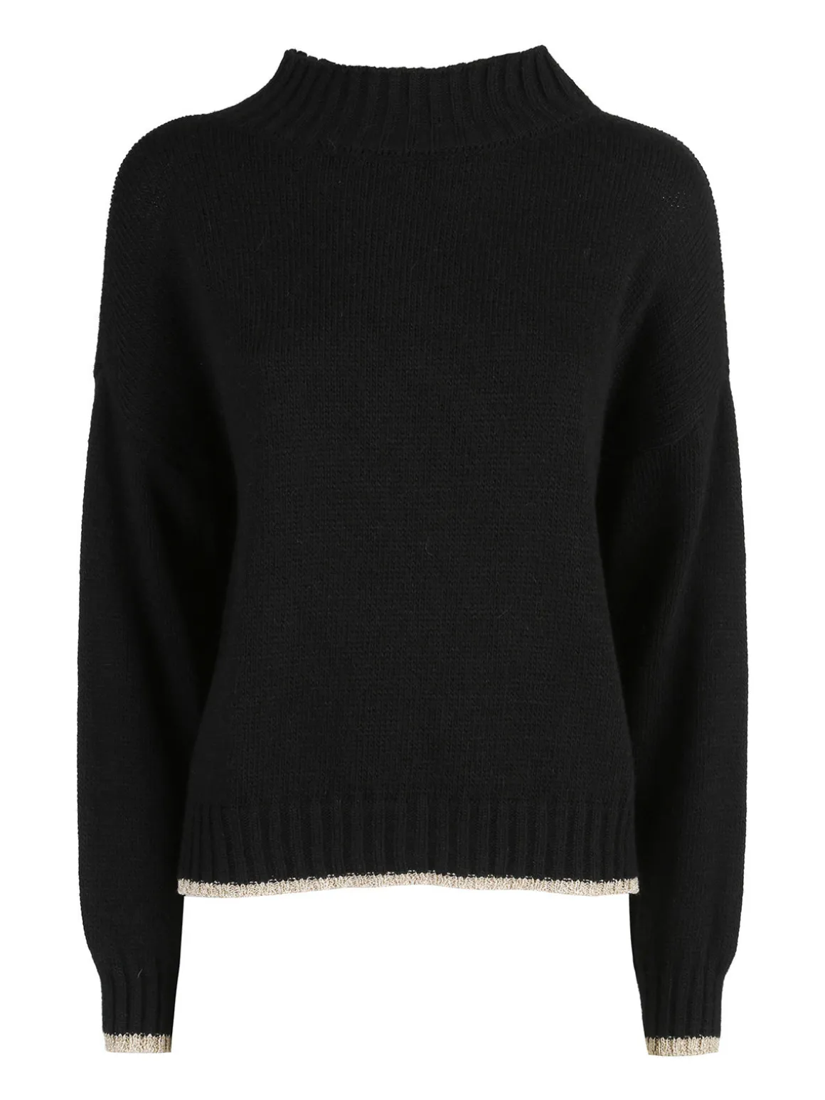 Firenze Maglione donna con dettagli lurex - nero