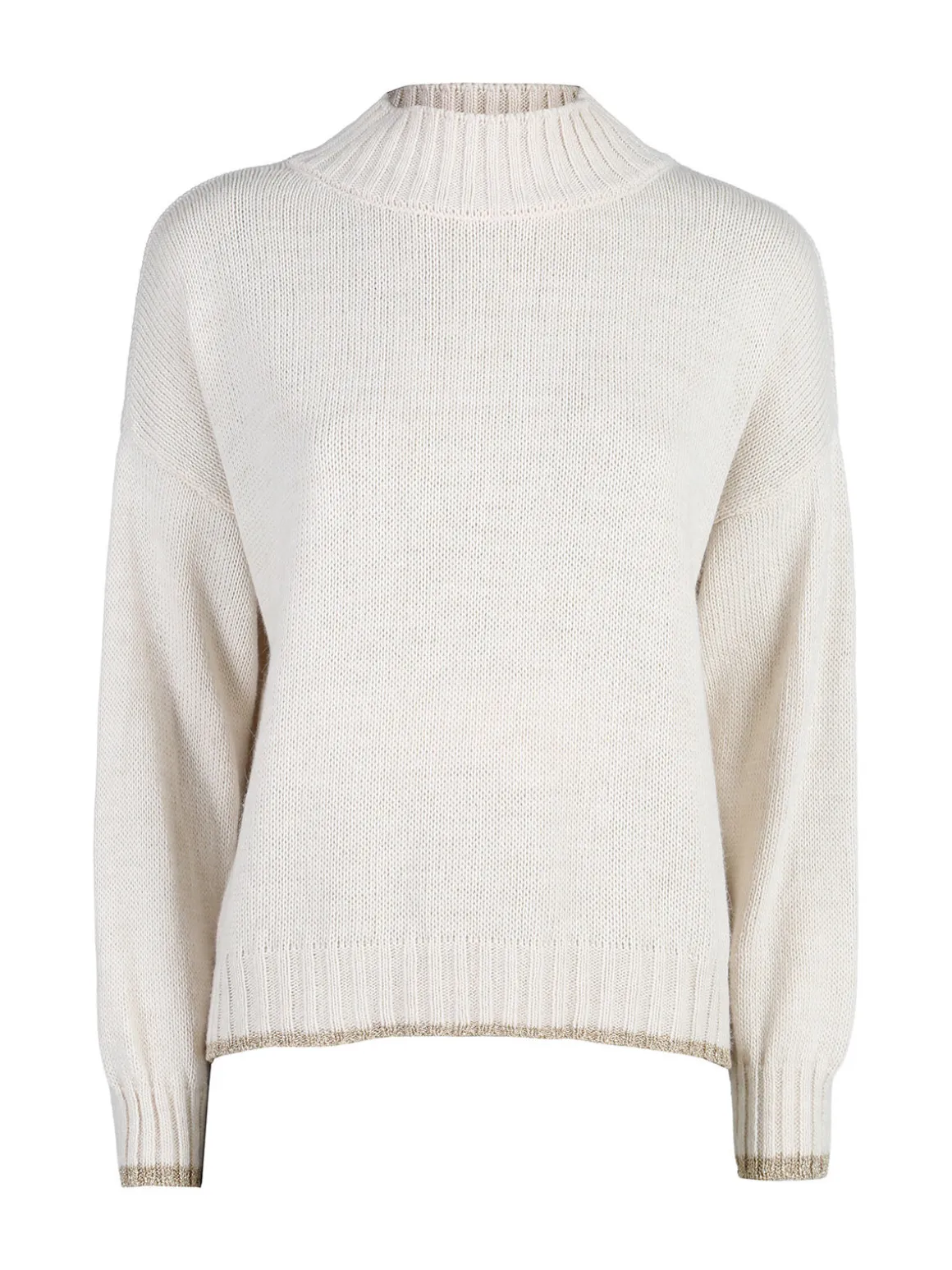 Firenze Maglione donna con dettagli lurex - panna