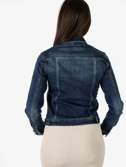 Flex Moda Giacca in jeans da donna con borchie - jeans