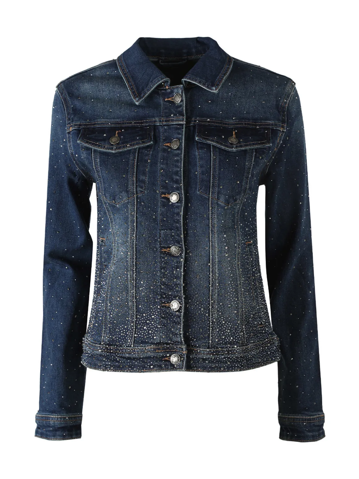 Flex Moda Giacca in jeans da donna con borchie - jeans