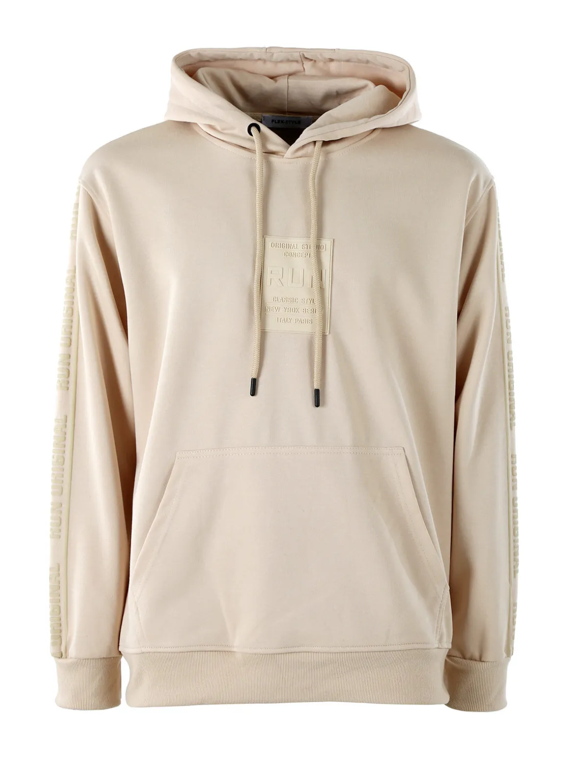 Flex Style Felpa da uomo con cappuccio - beige