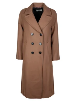 Flight Finery Cappotto donna misto lana con chiusura bottoni a doppiopetto
