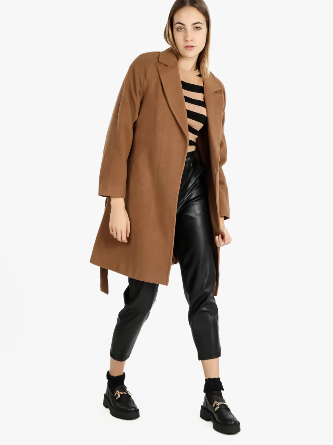 Flight Finery Cappotto lungo da donna misto lana