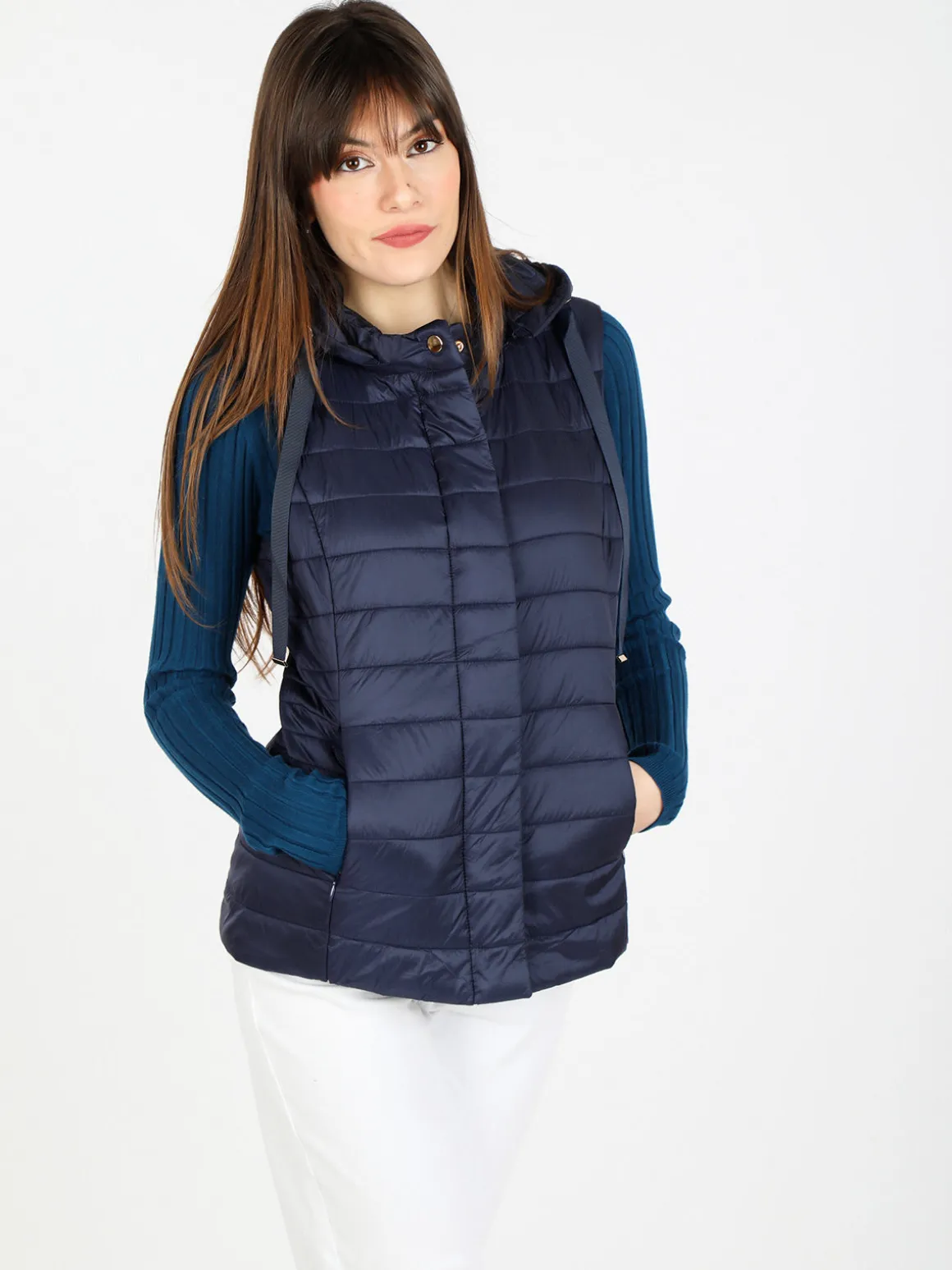 Flight Finery Gilet donna imbottito con cappuccio