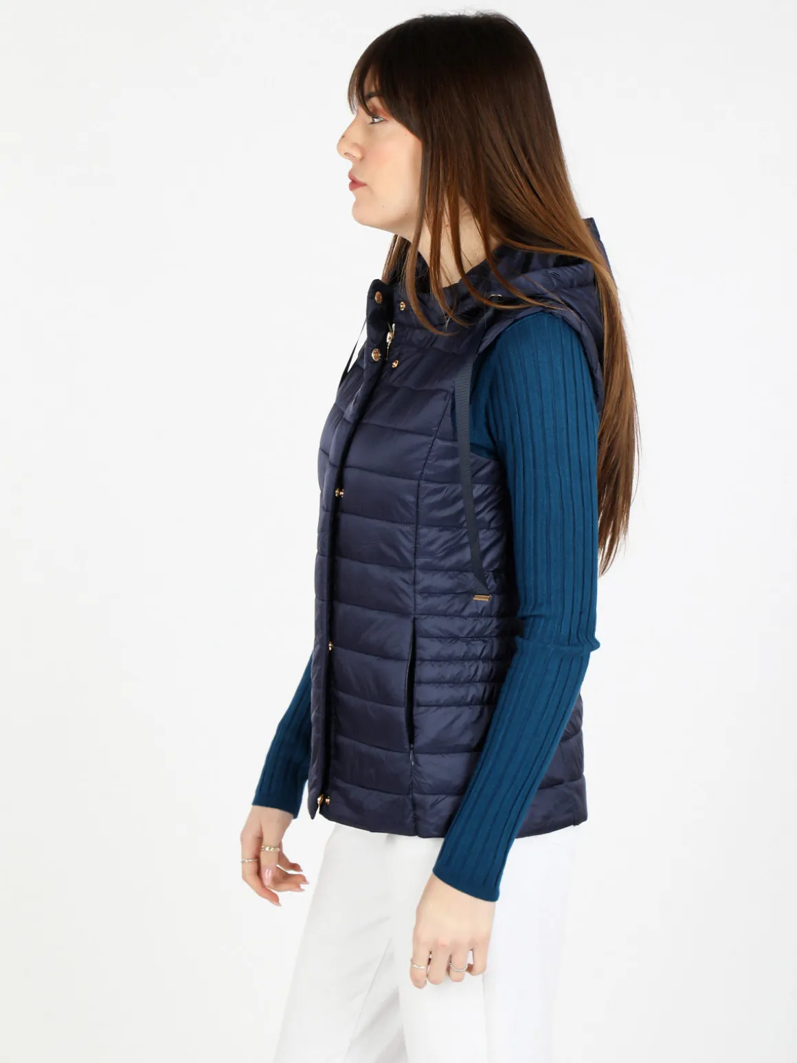 Flight Finery Gilet donna imbottito con cappuccio