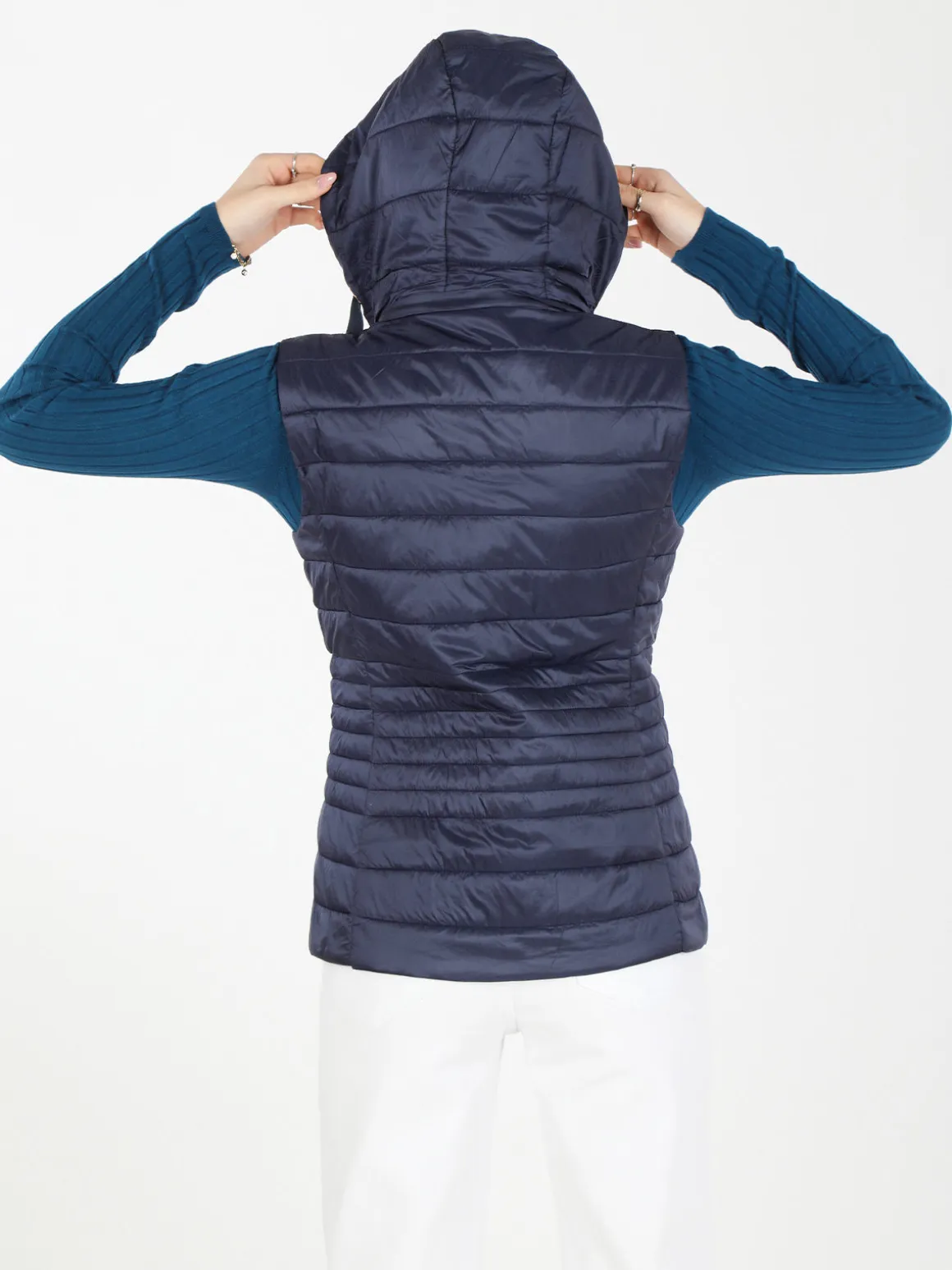 Flight Finery Gilet donna imbottito con cappuccio