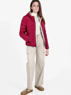 Flight Finery Piumino donna imbottito con cappuccio e zip
