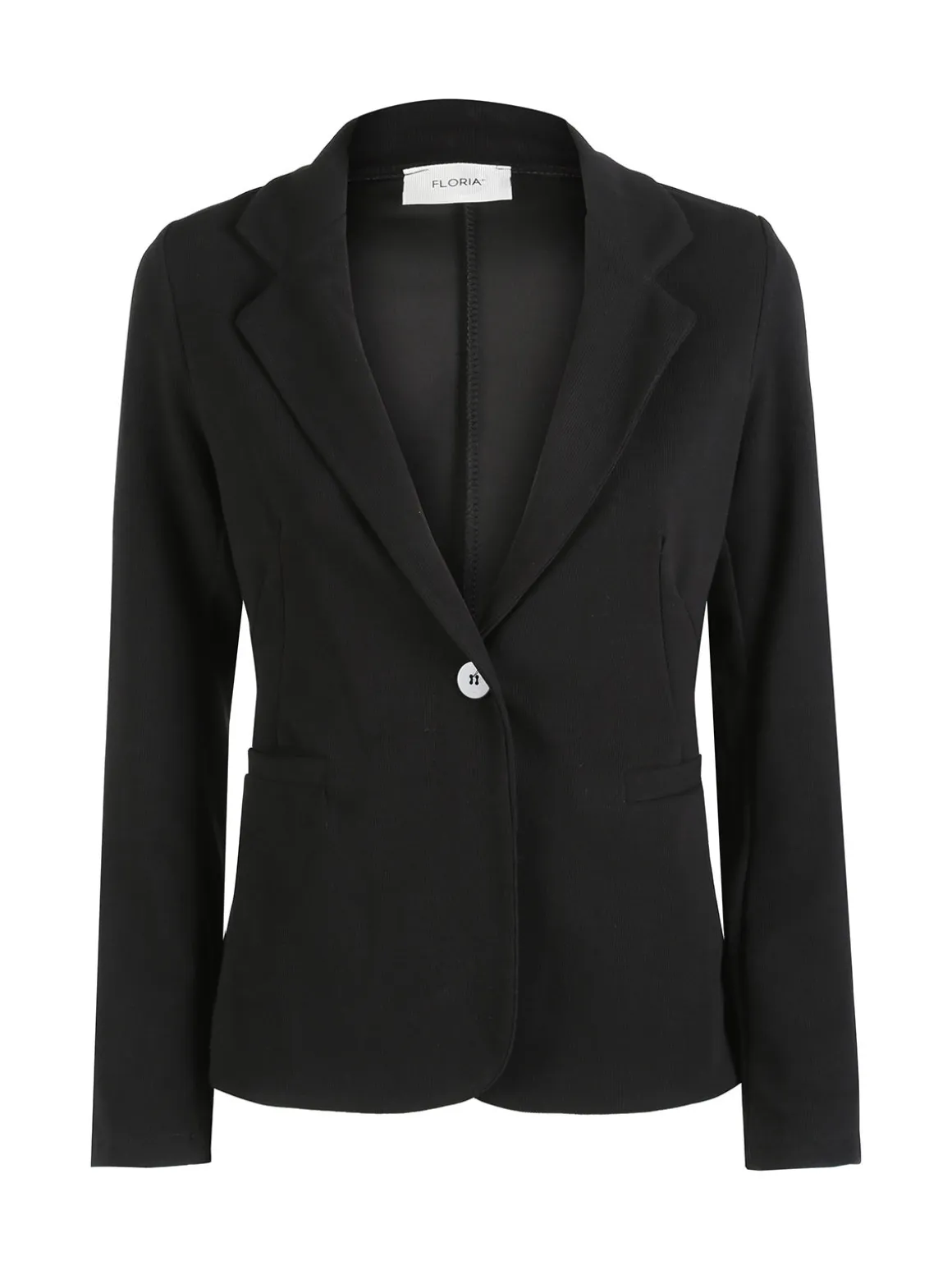 Floria Blazer donna a costine monobottone - nero