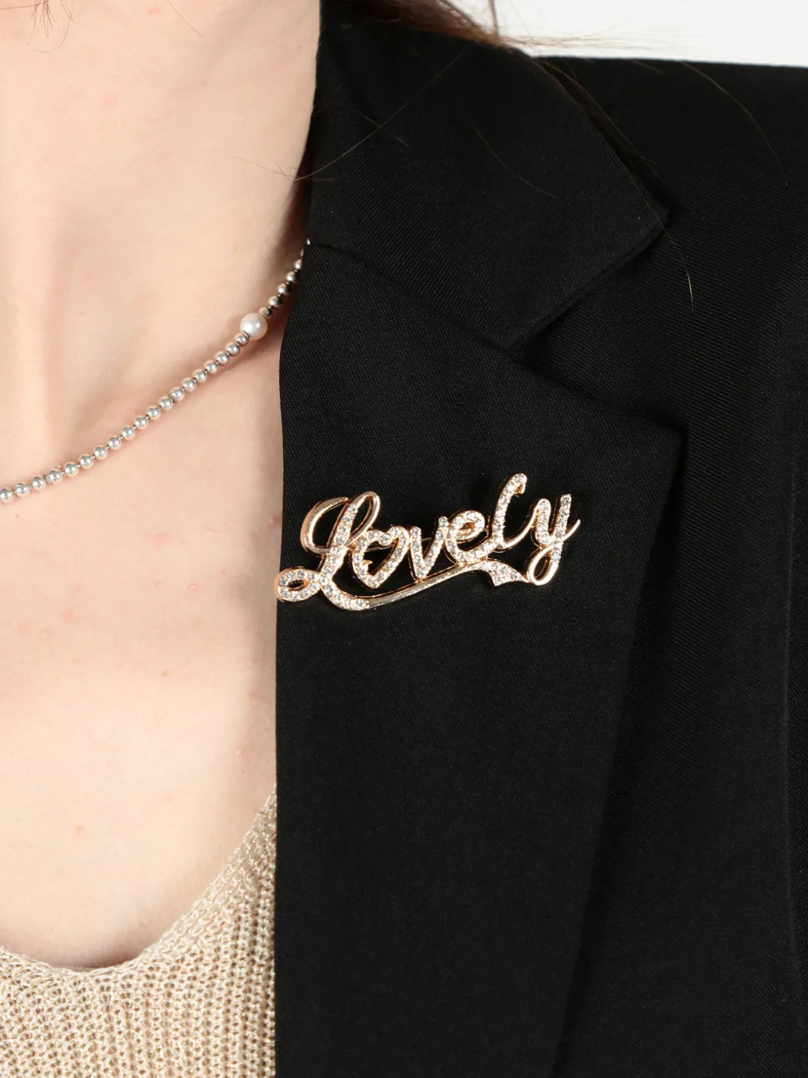 Floria Blazer donna classico con spilla di strass