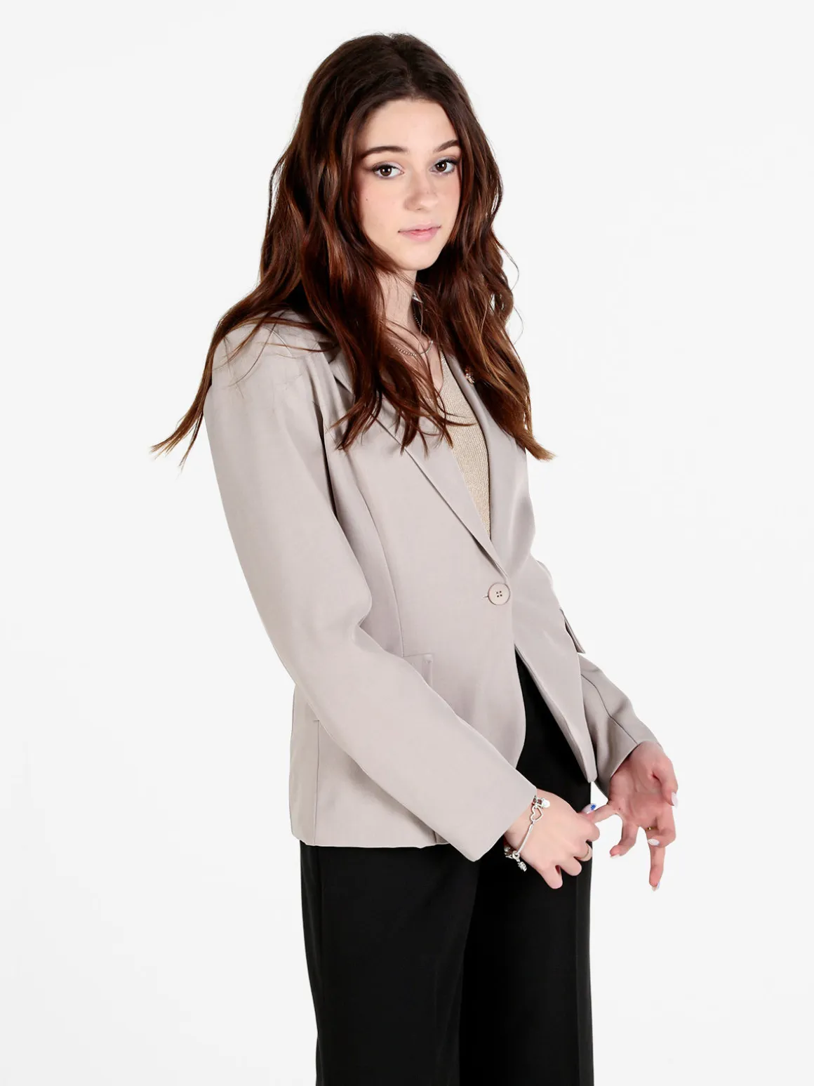 Floria Blazer donna classico con spilla di strass