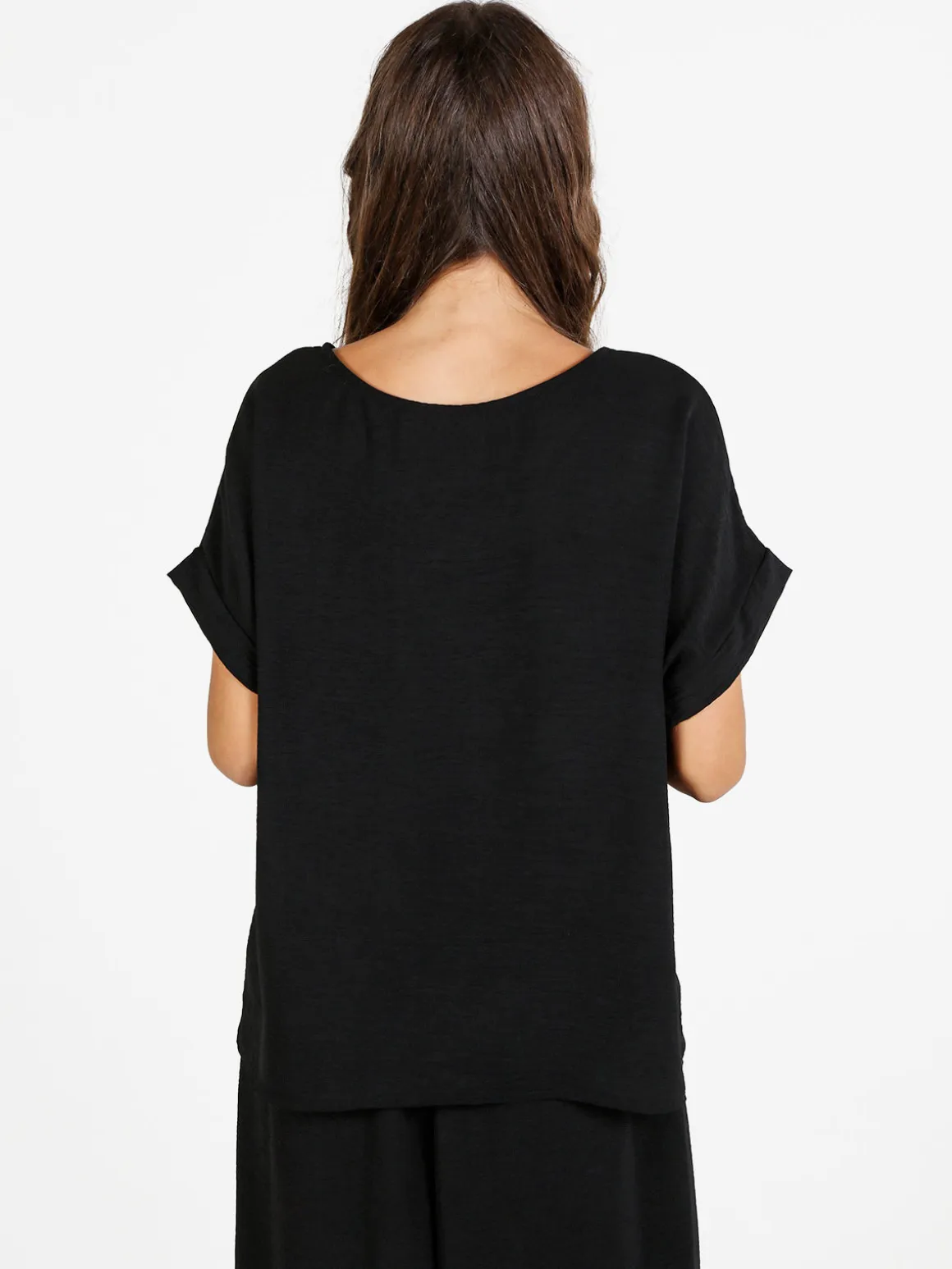 Floria Blusa donna a maniche corte - nero