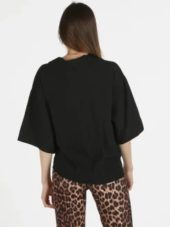 Floria Camicia donna oversize con nodo a maniche corte