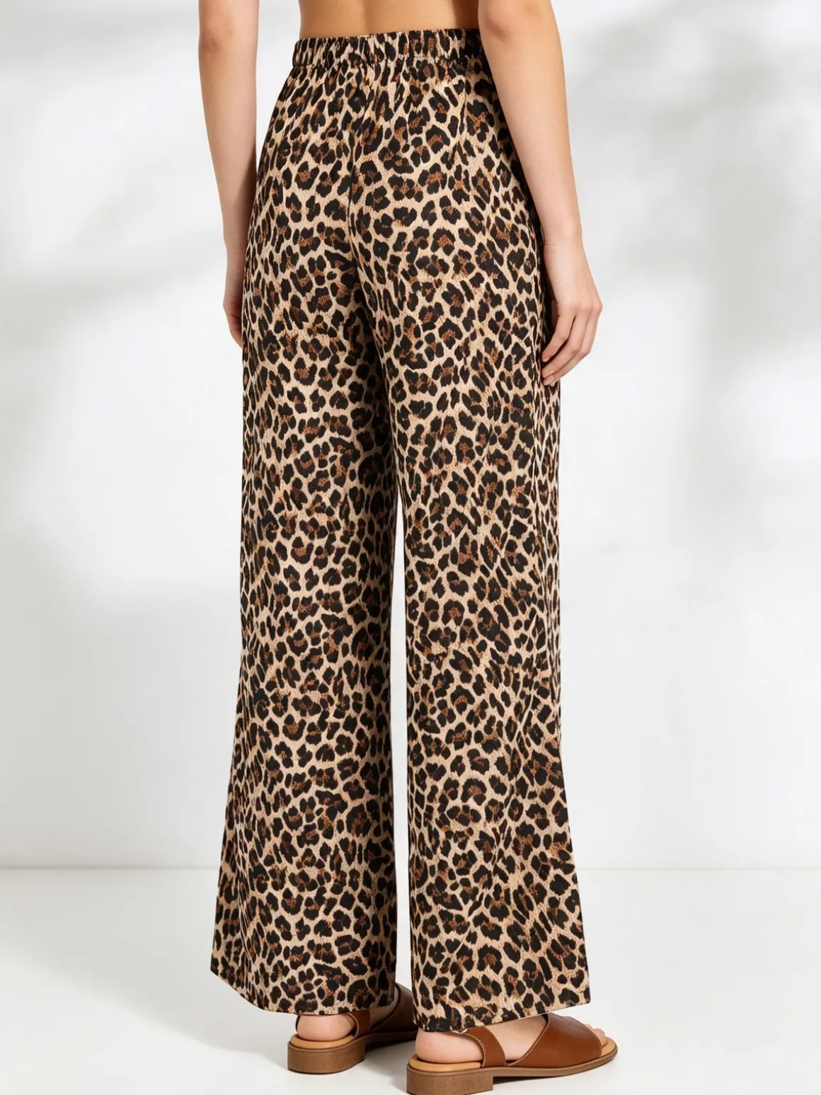 Floria Pantaloni donna maculati a gamba larga - multicolore