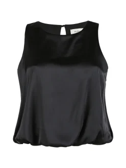 Floria Top donna smanicato effetto raso