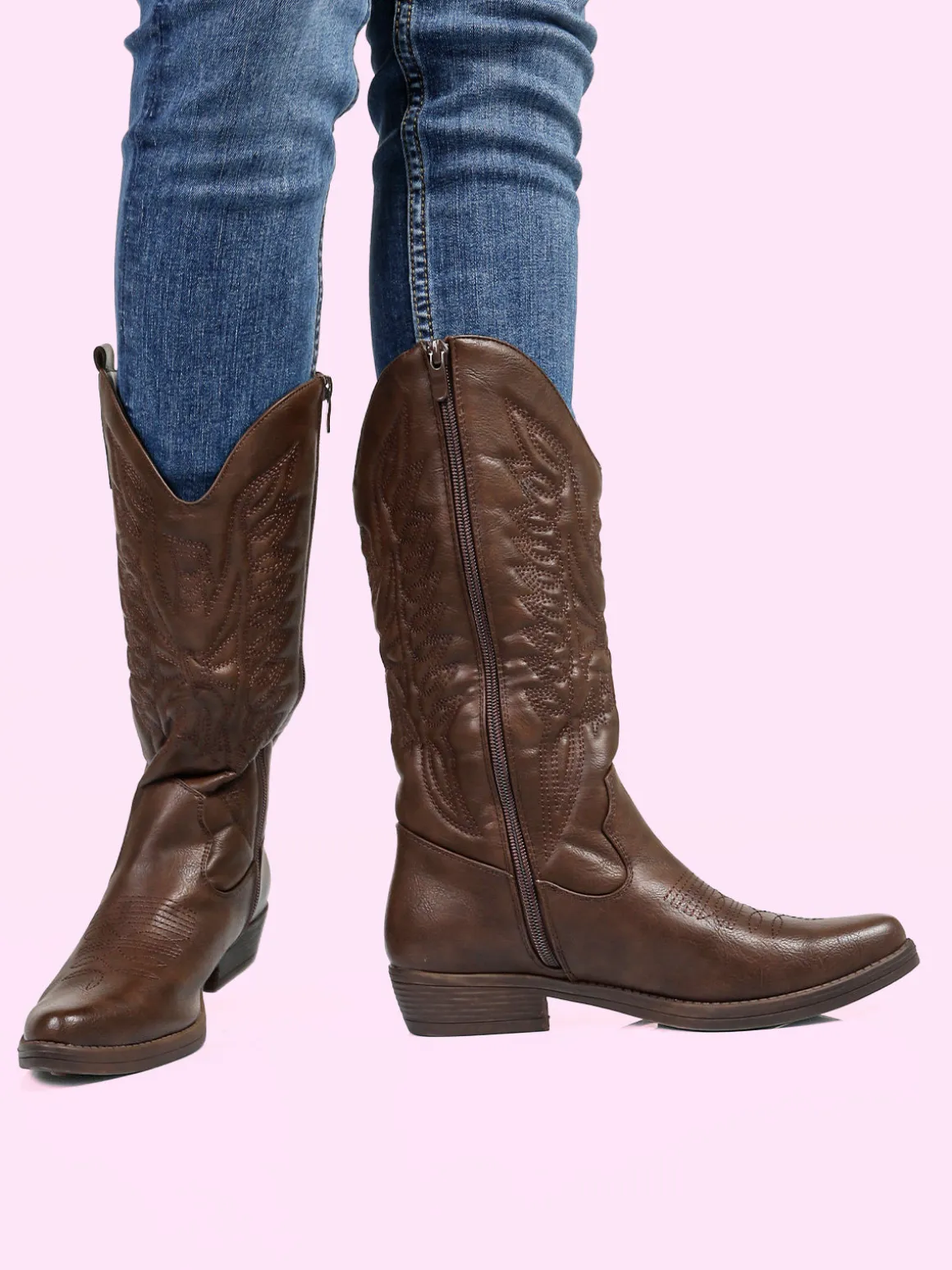 Flyfor Stivaletti donna texani - marrone