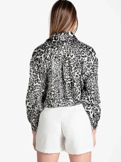 Forget Me Not Camicia donna animalier a maniche lunghe