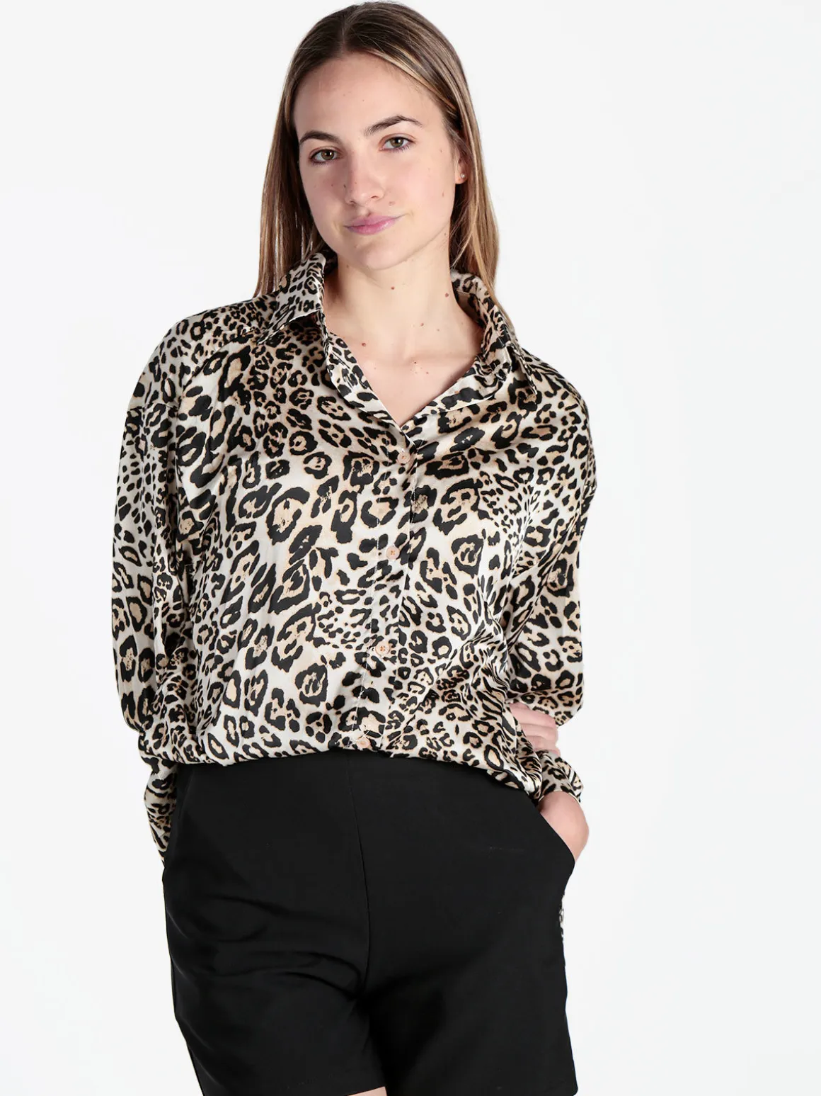Forget Me Not Camicia donna animalier a maniche lunghe