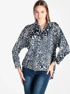 Forget Me Not Camicia donna animalier a maniche lunghe