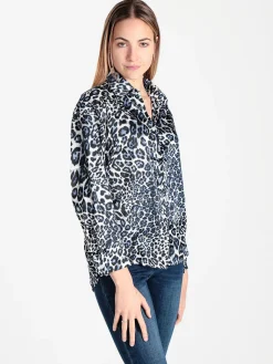 Forget Me Not Camicia donna animalier a maniche lunghe