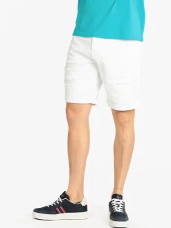 Frankie Malone Bermuda in jeans con strappi da uomo