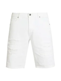Frankie Malone Bermuda in jeans con strappi da uomo