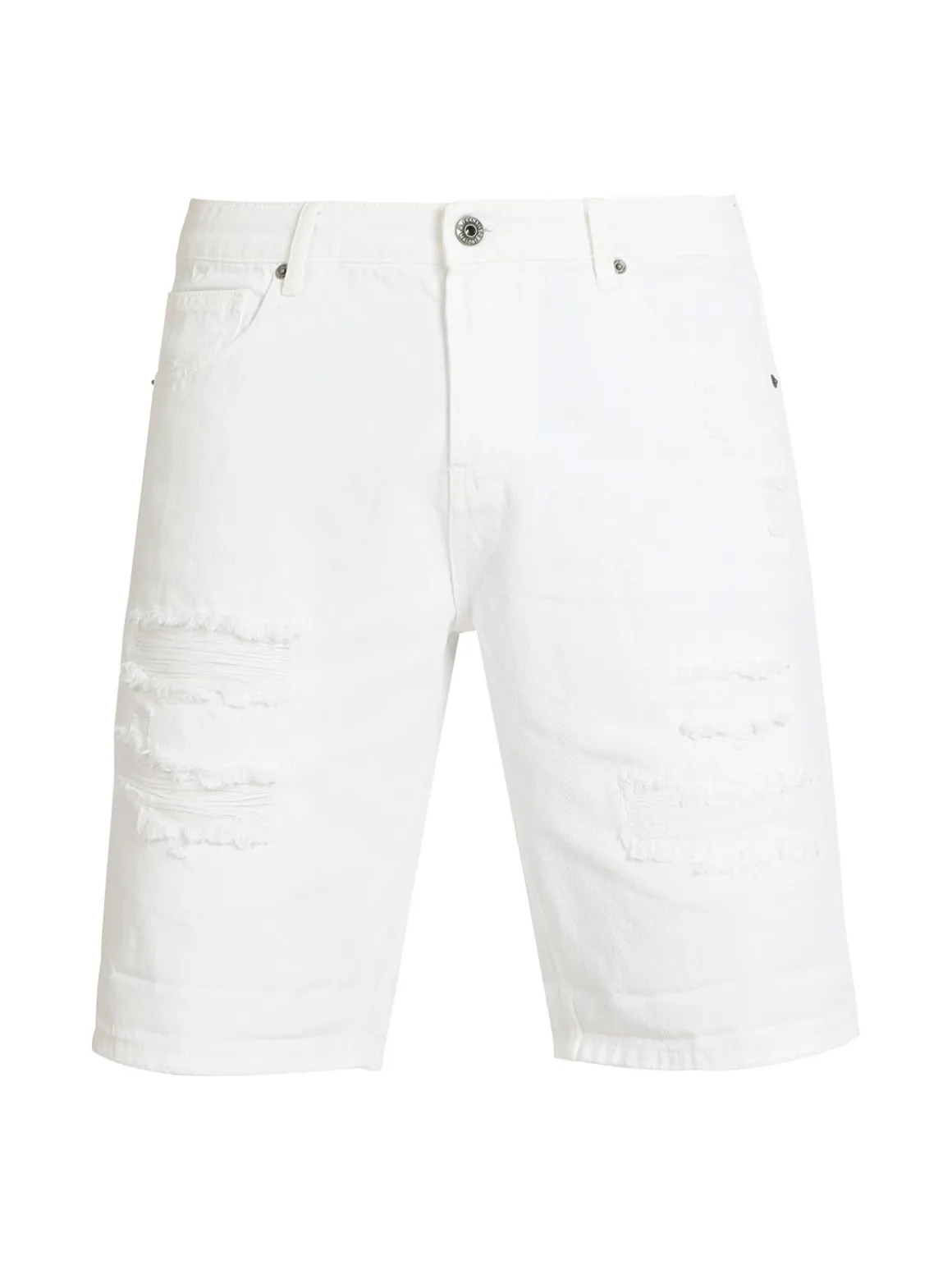 Frankie Malone Bermuda in jeans con strappi da uomo