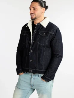 Frankie Malone Giacca di jeans da uomo imbottita