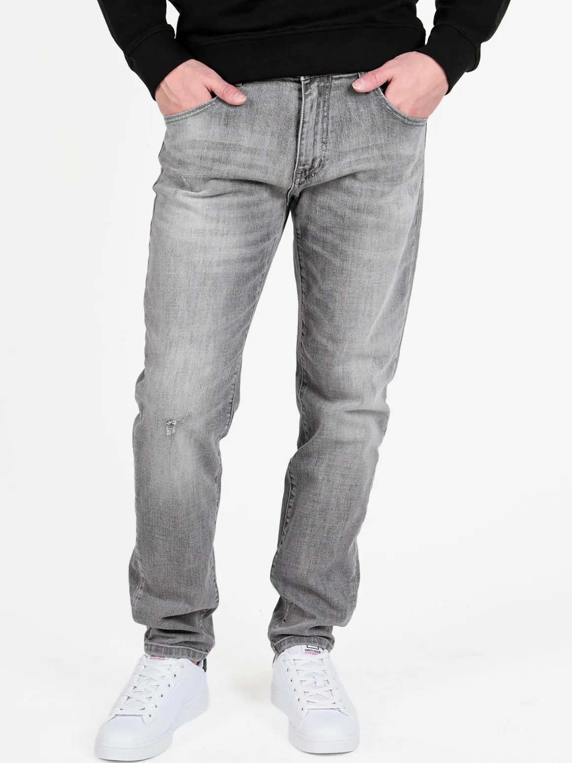 Frankie Malone Jeans da uomo grigio slim fit