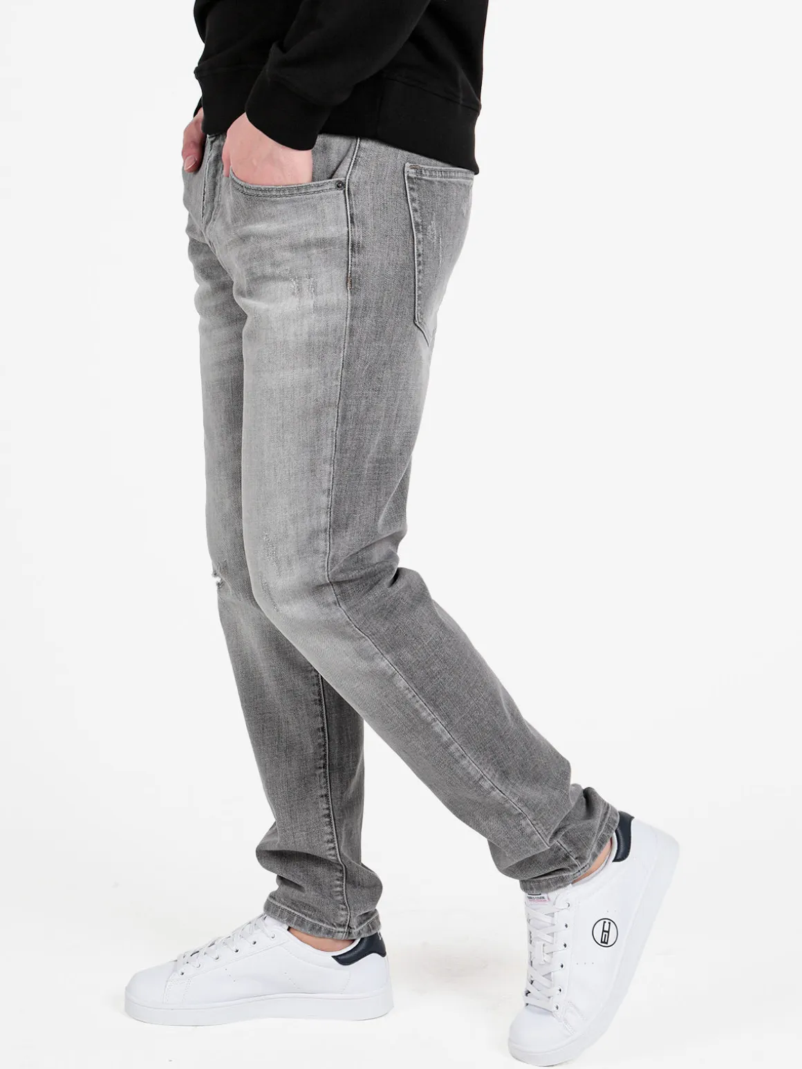 Frankie Malone Jeans da uomo grigio slim fit