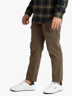 Frankie Malone Pantaloni cargo da uomo con catena