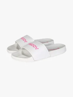 Freddy Ciabatte donna in gomma con fascia larga - bianco