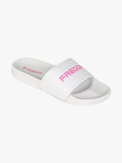 Freddy Ciabatte donna in gomma con fascia larga - bianco