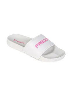 Freddy Ciabatte donna in gomma con fascia larga - bianco