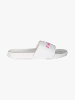 Freddy Ciabatte donna in gomma con fascia larga - bianco