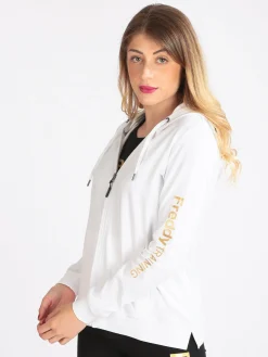 Freddy Felpa donna con cappuccio e zip in cotone