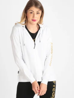 Freddy Felpa donna con cappuccio e zip in cotone