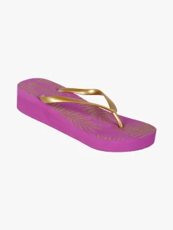 Freddy Infradito donna in gomma con zeppa - fucsia