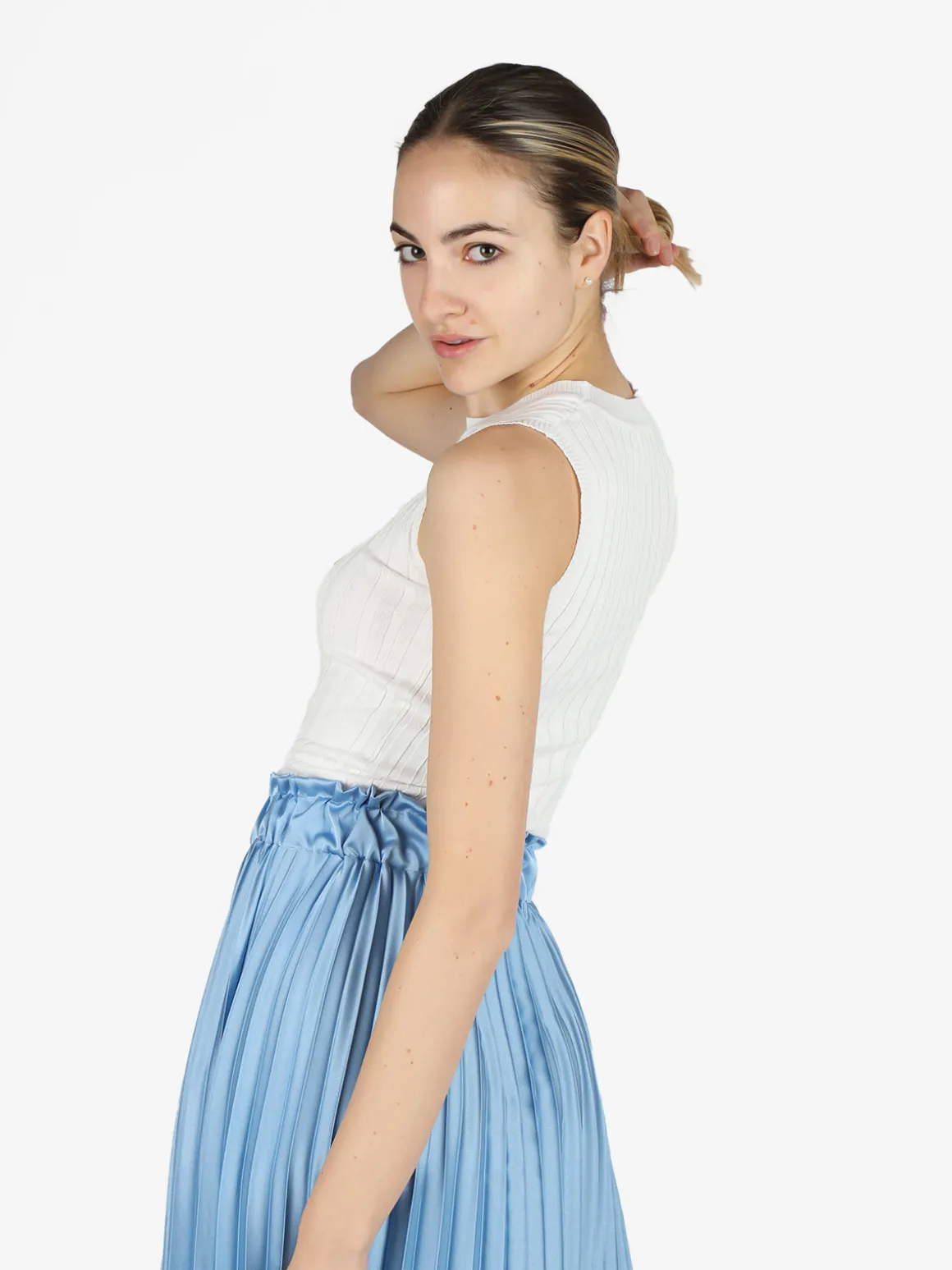 Free Style Top donna elasticizzato a coste