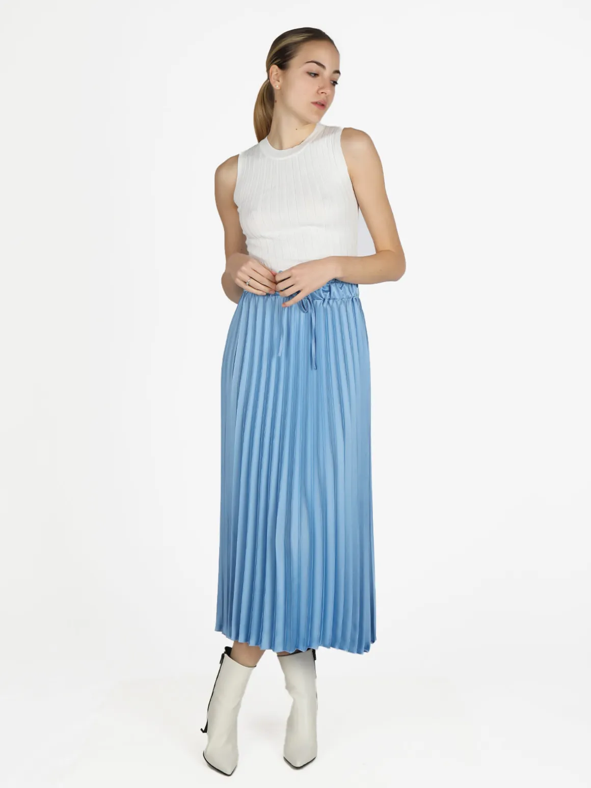 Free Style Top donna elasticizzato a coste