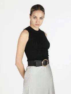 Free Style Top donna elasticizzato a coste