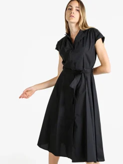 Frenetika Abito a camicia da donna in cotone con maniche corte