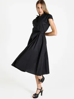 Frenetika Abito a camicia da donna in cotone con maniche corte