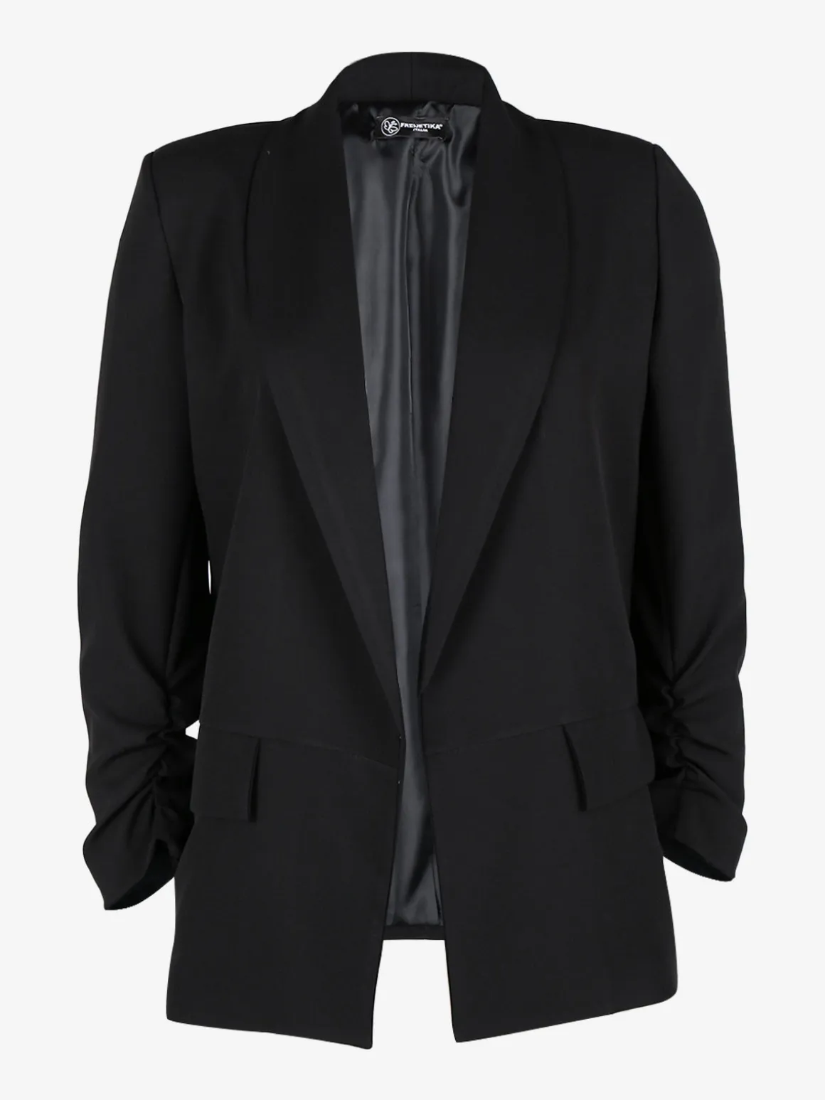 Frenetika Blazer donna aperto con maniche arricciate