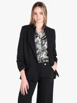 Frenetika Blazer donna aperto con maniche arricciate