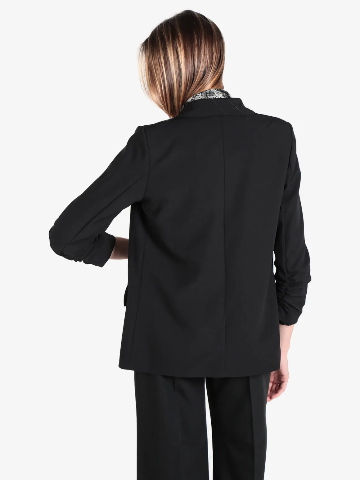 Frenetika Blazer donna aperto con maniche arricciate