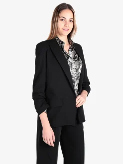Frenetika Blazer donna aperto con maniche arricciate