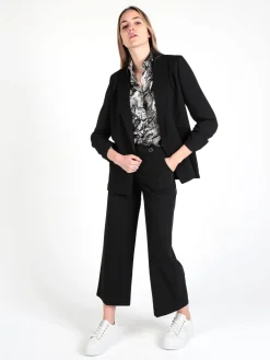 Frenetika Blazer donna aperto con maniche arricciate